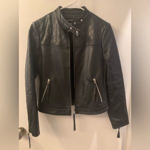 Moda International Black Leather Jacket